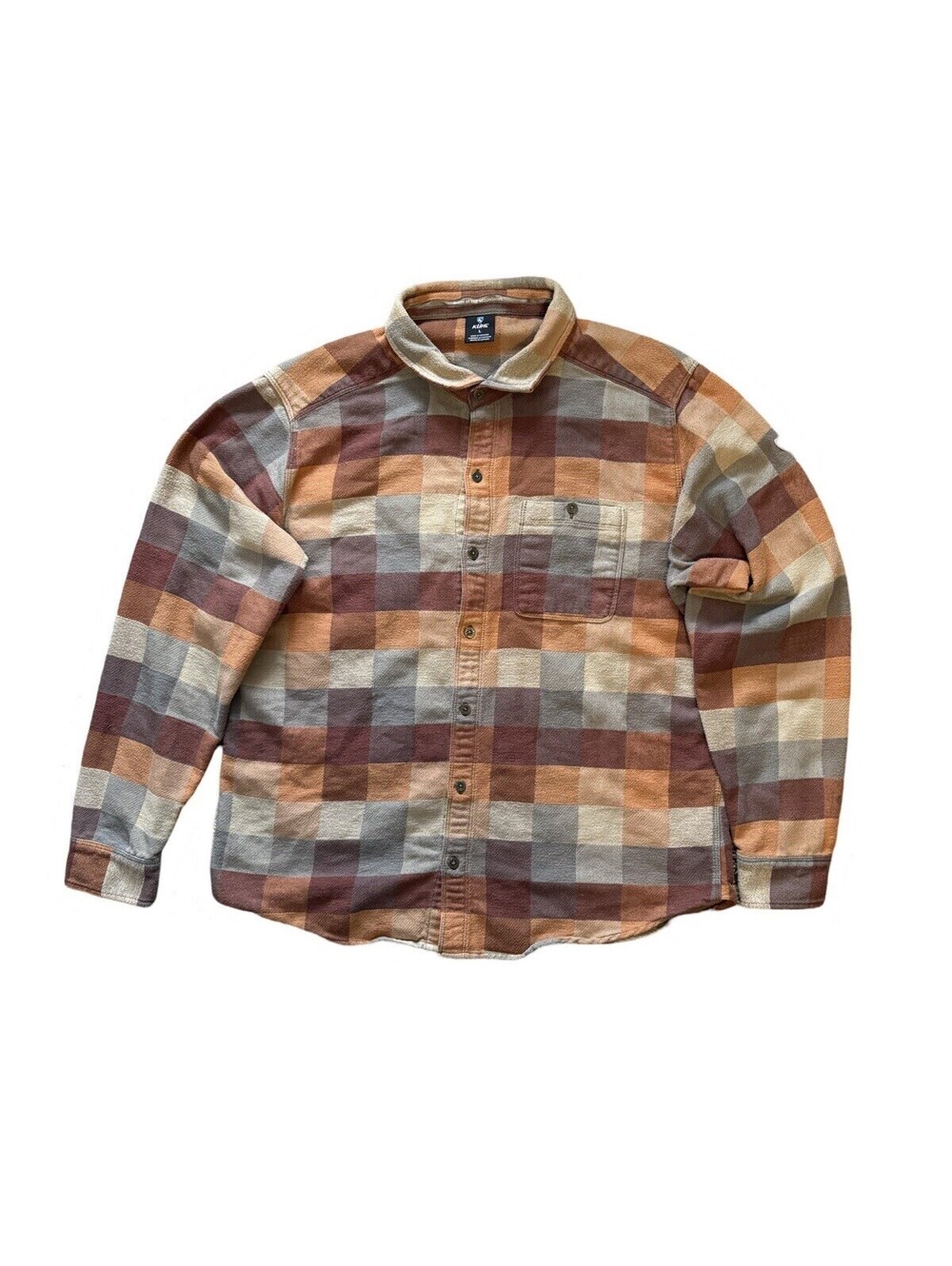 Kuhl Flannel Button Up Long Sleeve Men's Heavyweight Logo Outdoors Size Large